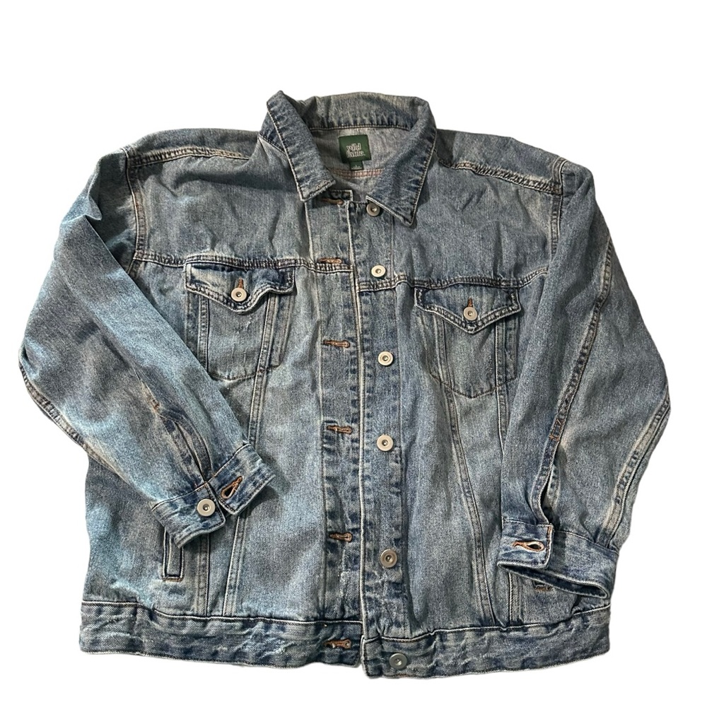 Wild Fable women's size large oversized trucker jean jacket with pockets